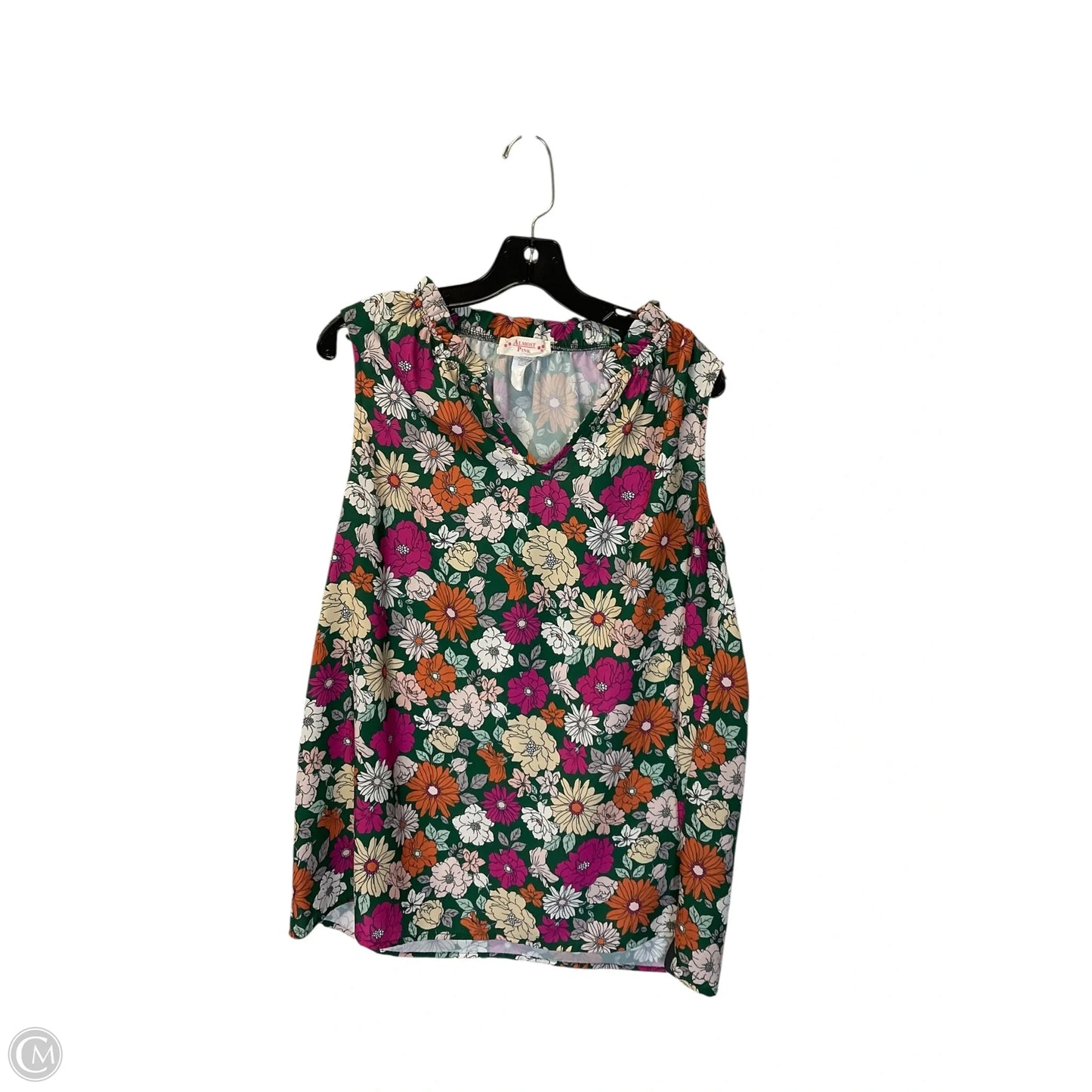 Top Sleeveless Basic By Almost Pink In Floral Print, Size: L