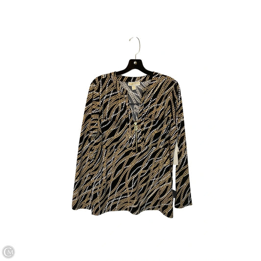 Top Long Sleeve By Michael By Michael Kors In Black, Size: L