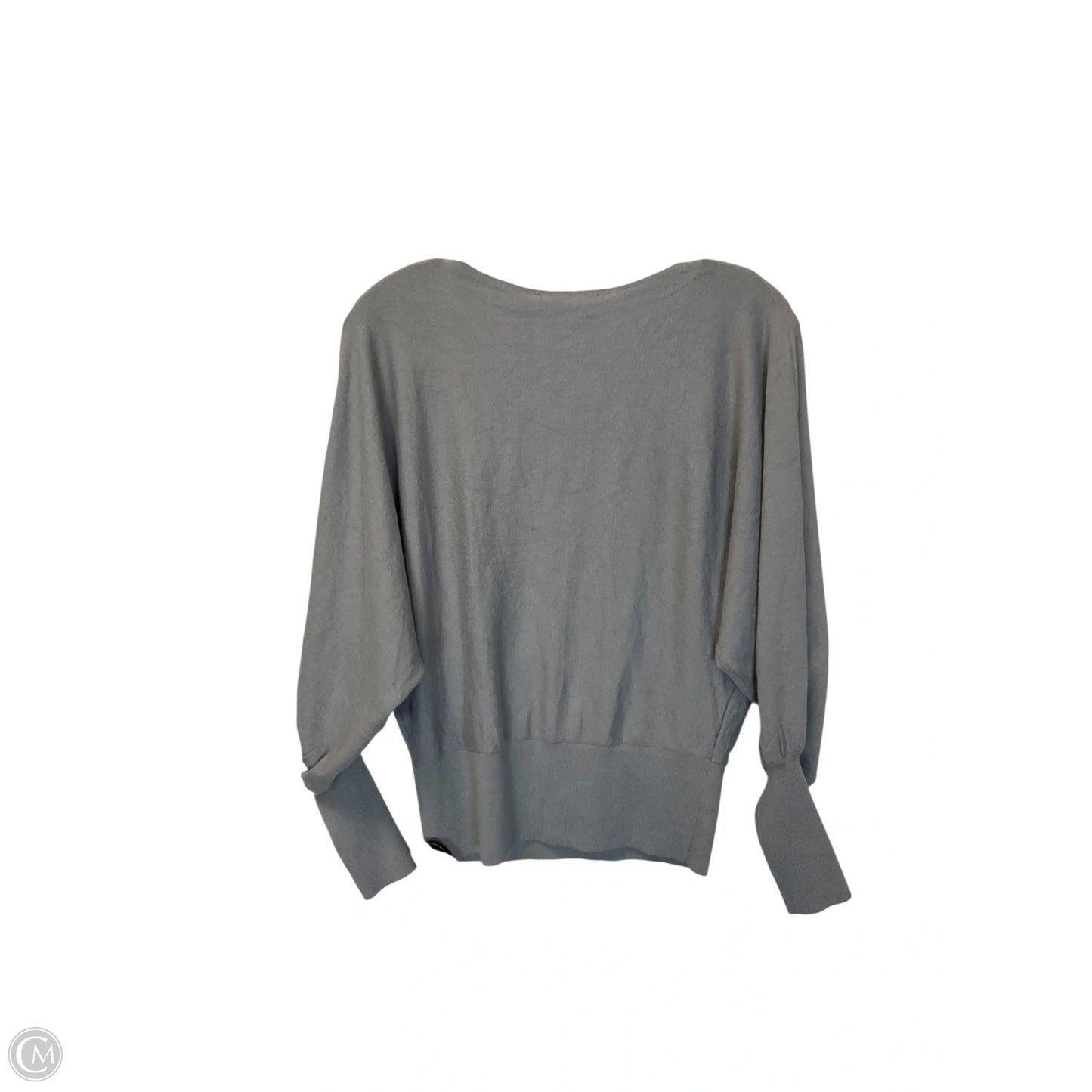 Top Long Sleeve Basic By Joan Vass In Grey, Size: M