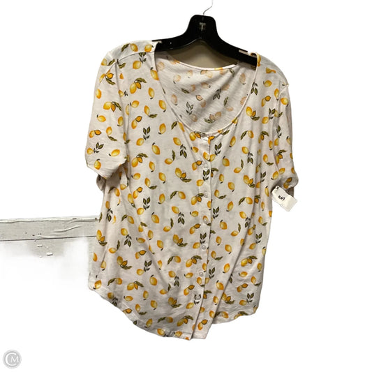 Top Short Sleeve Basic By Loft In White, Size: S