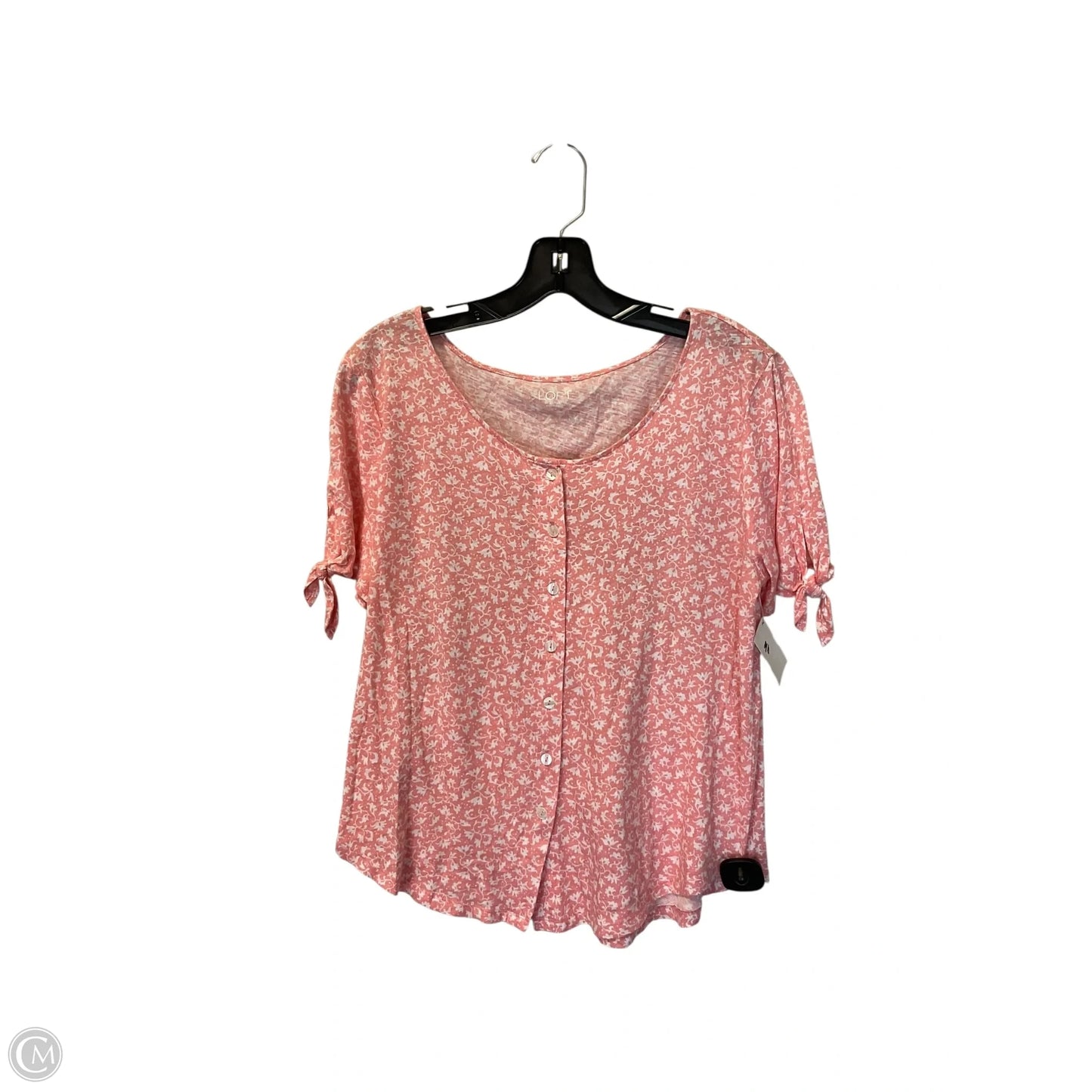 Top Short Sleeve Basic By Loft In Pink, Size: S