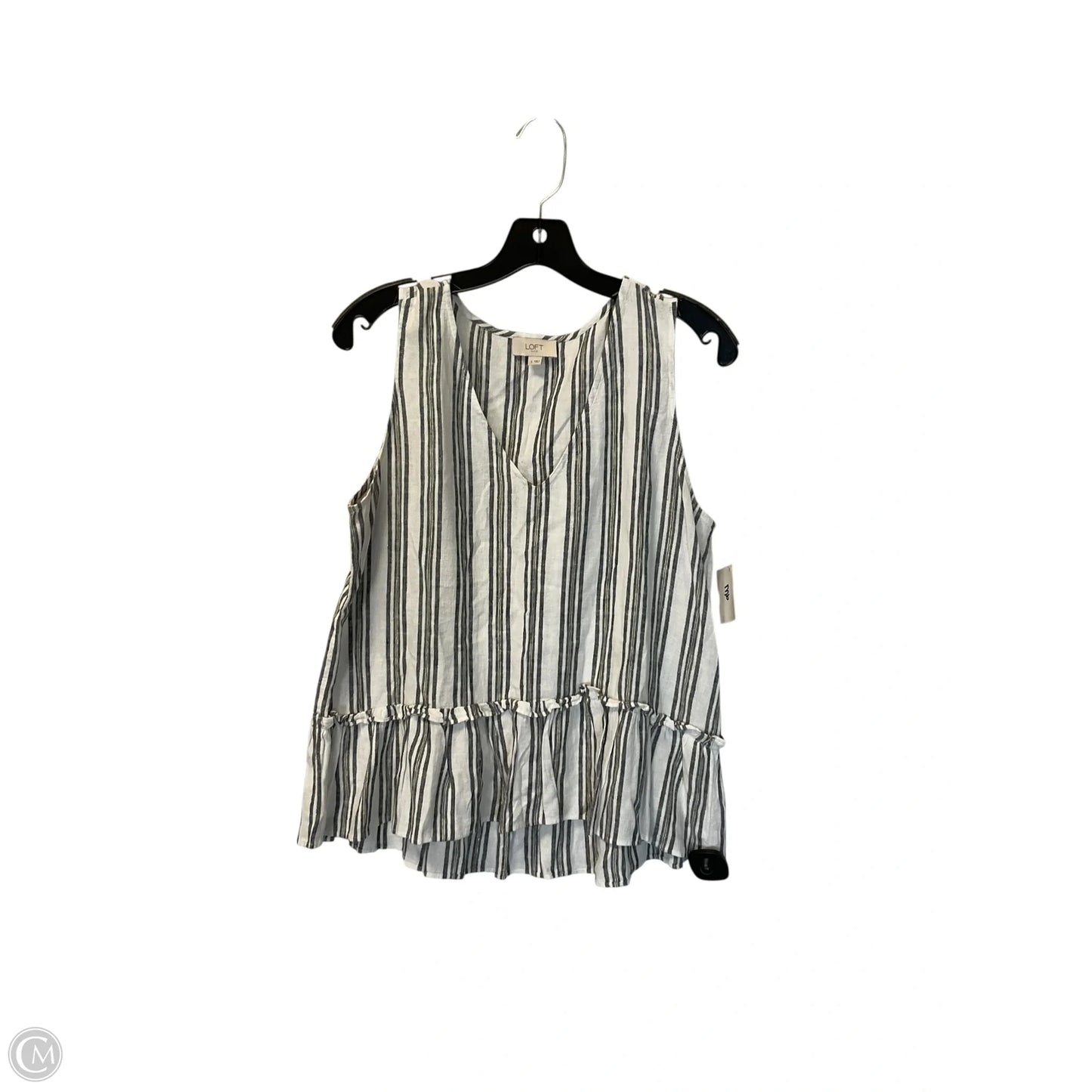 Top Sleeveless Basic By Loft In Striped Pattern, Size: S