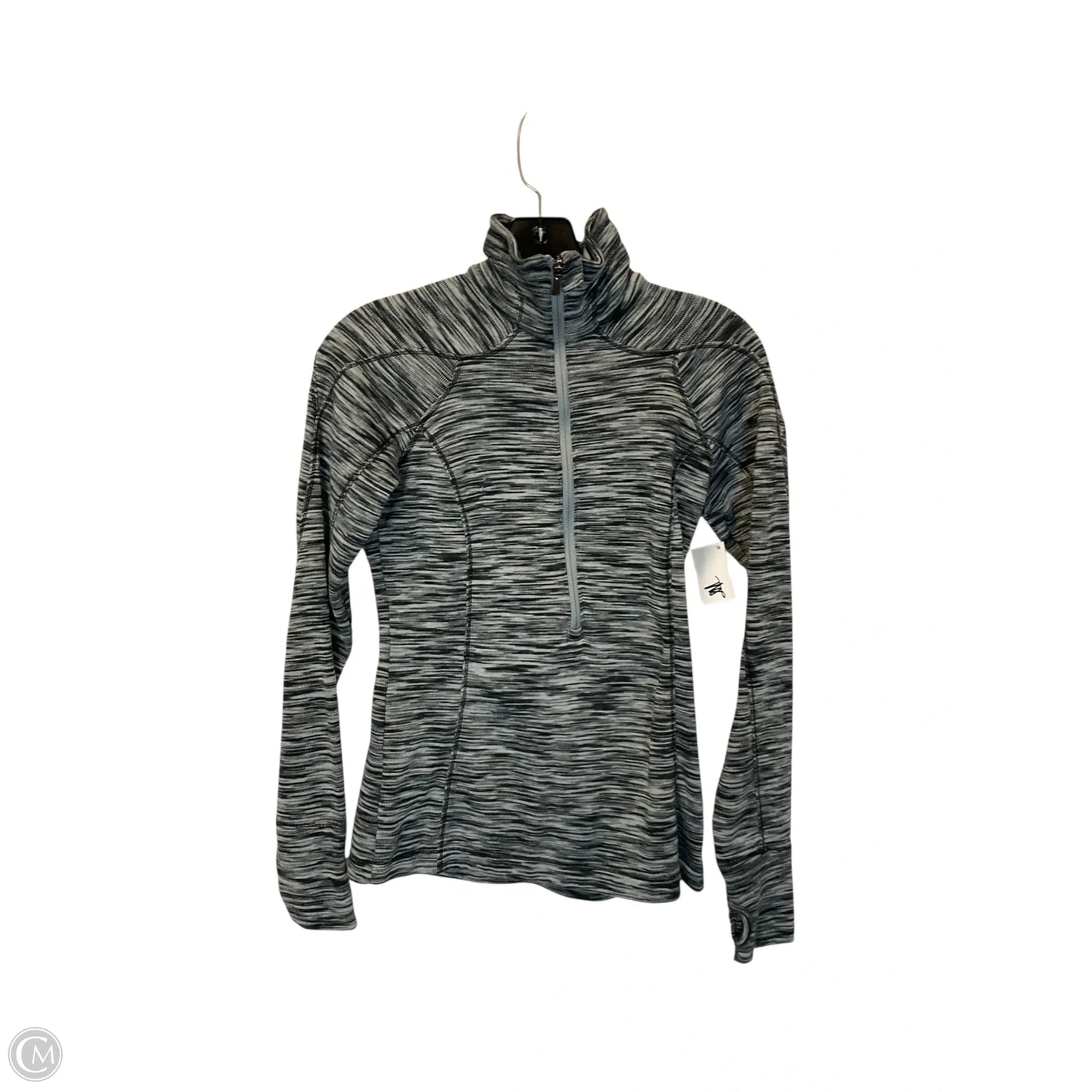 Athletic Top Long Sleeve Collar By Columbia In Grey, Size: Xs