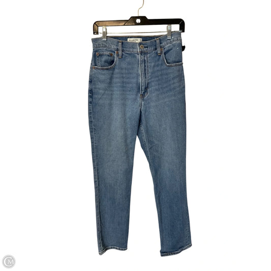 Jeans Straight By Abercrombie And Fitch In Blue Denim, Size: 4