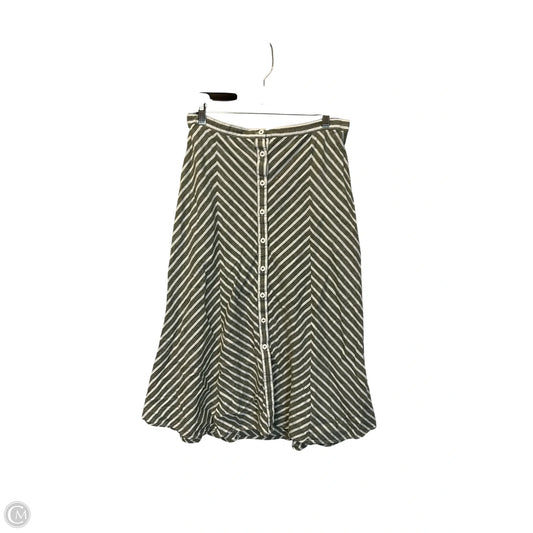 Skirt Midi By Max Studio In Striped Pattern, Size: L