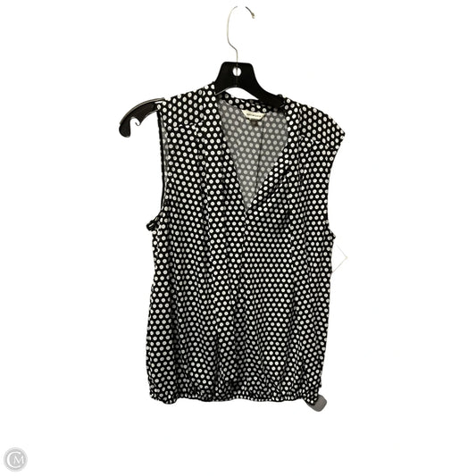 Top Sleeveless Basic By Max Studio In Polkadot Pattern, Size: L