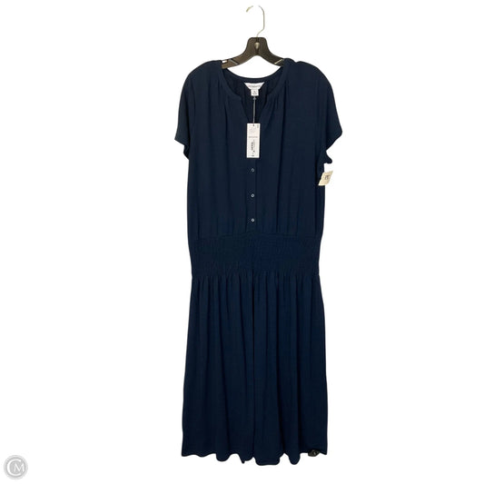 Dress Casual Maxi By Liz Claiborne In Blue, Size: Xl