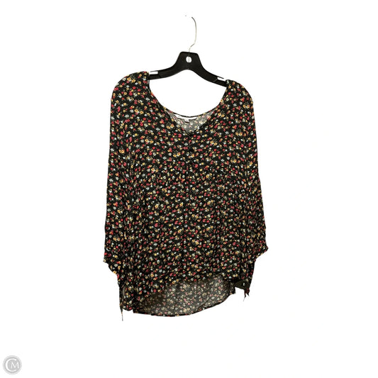 Top Long Sleeve By The Nines In Floral Print, Size: S