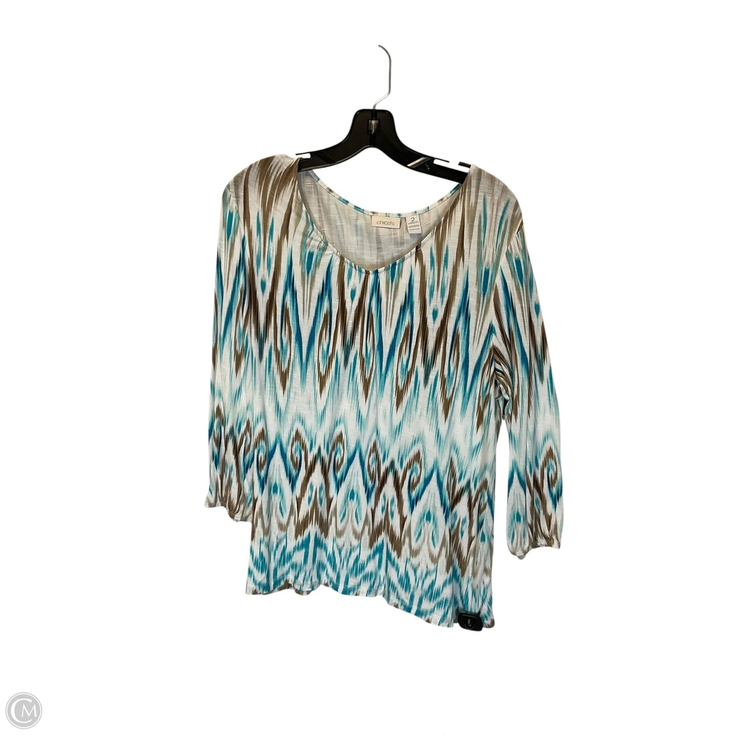 Top Long Sleeve By Chicos In Cream, Size: M