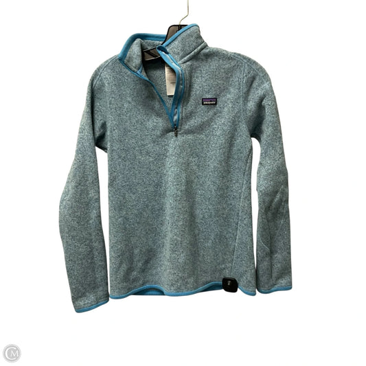 Sweatshirt Collar By Patagonia In Blue, Size: S