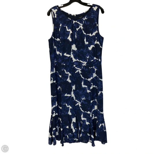 Dress Casual Midi By Talbots In Blue, Size: 14