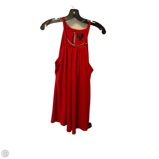 Top Sleeveless Basic By Worthington In Red, Size: L