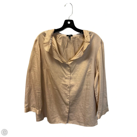 Top Long Sleeve By Talbots In Tan, Size: 14