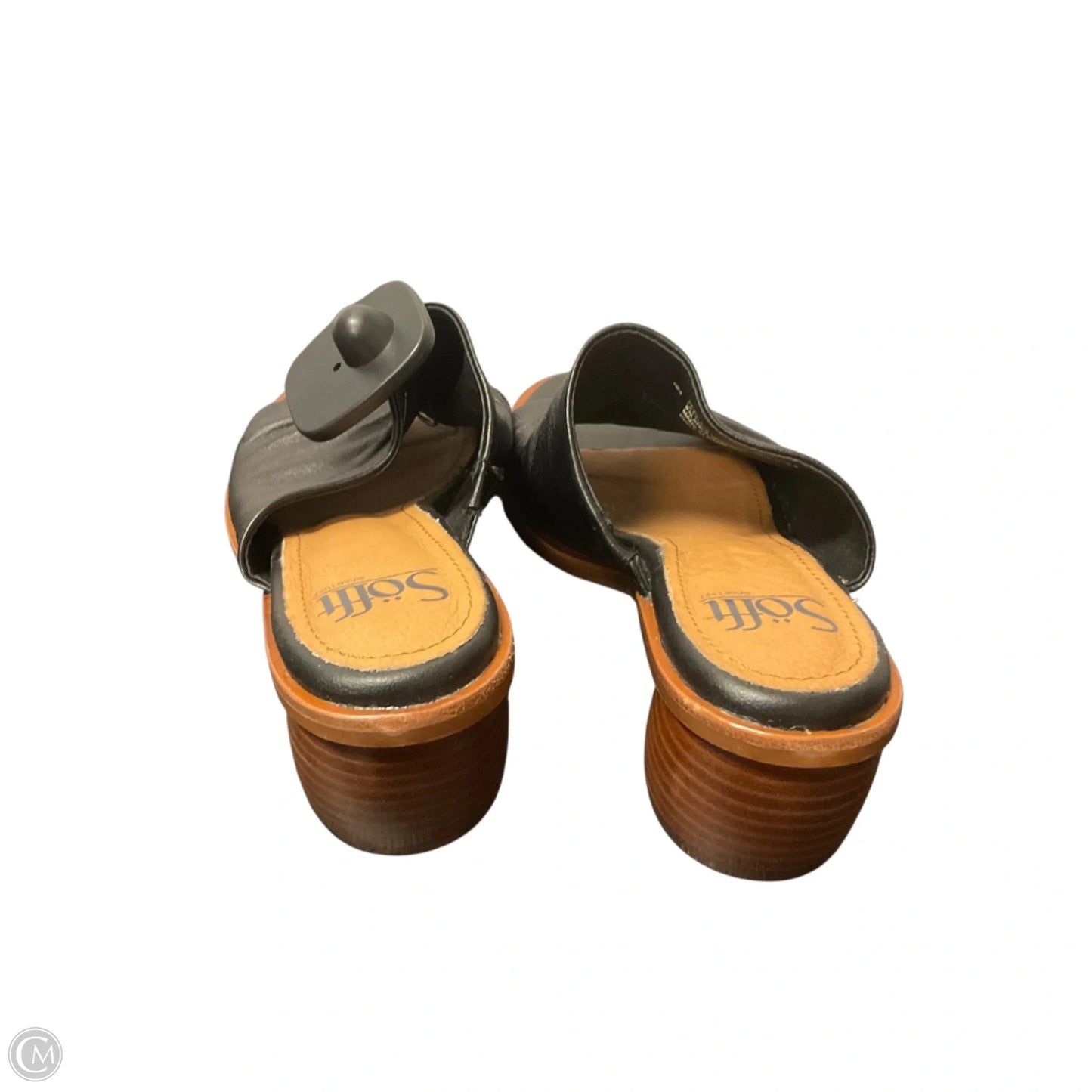 Sandals Heels Block By Sofft In Black, Size: 6