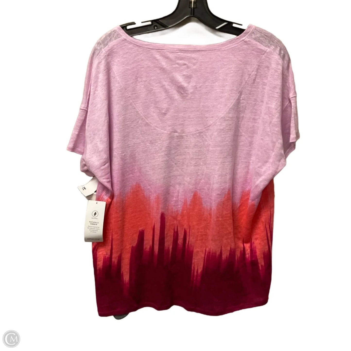Top Short Sleeve Basic By Chicos In Pink, Size: S