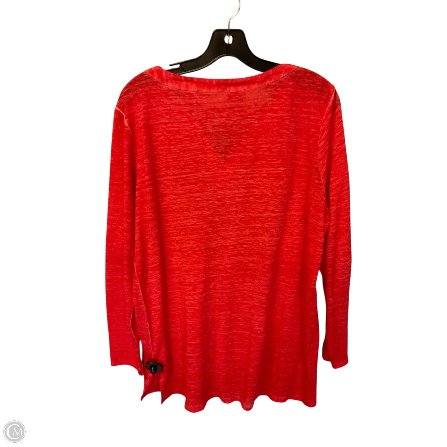Top Long Sleeve Basic By Chicos In Red, Size: Mp