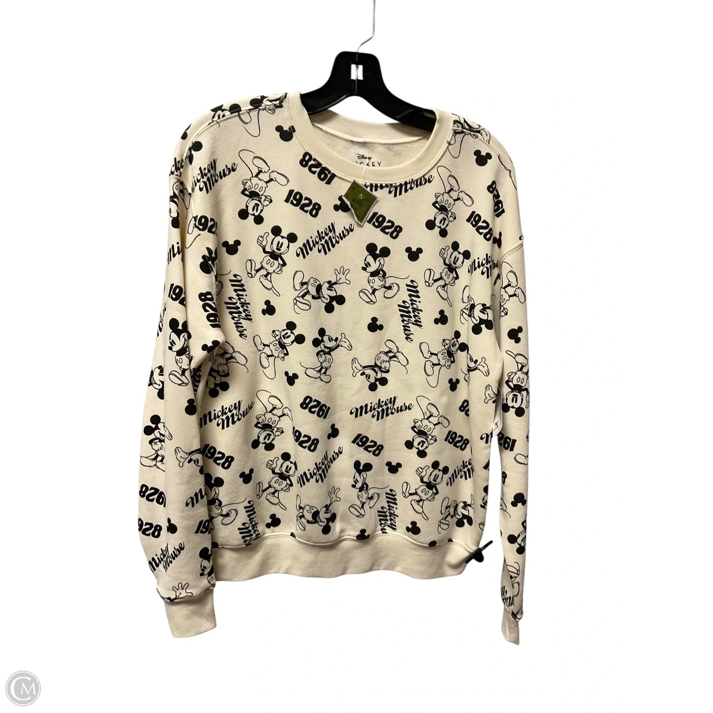 Sweatshirt Crewneck By Disney In Cream, Size: S