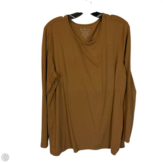 Top Long Sleeve Basic By Chicos In Brown, Size: L
