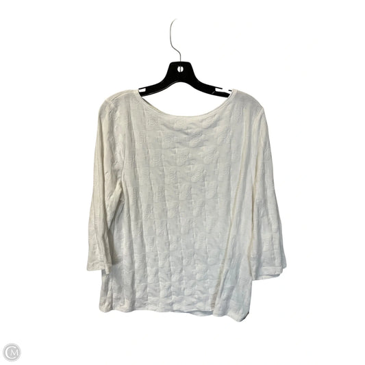 Top Long Sleeve Basic By Talbots In White, Size: Xlp