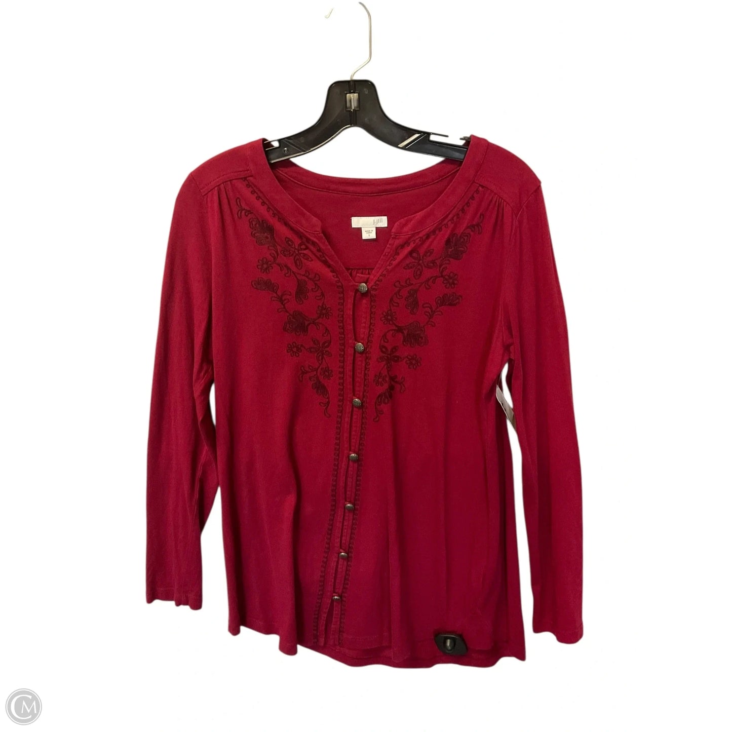 Top Long Sleeve By J. Jill In Red, Size: S