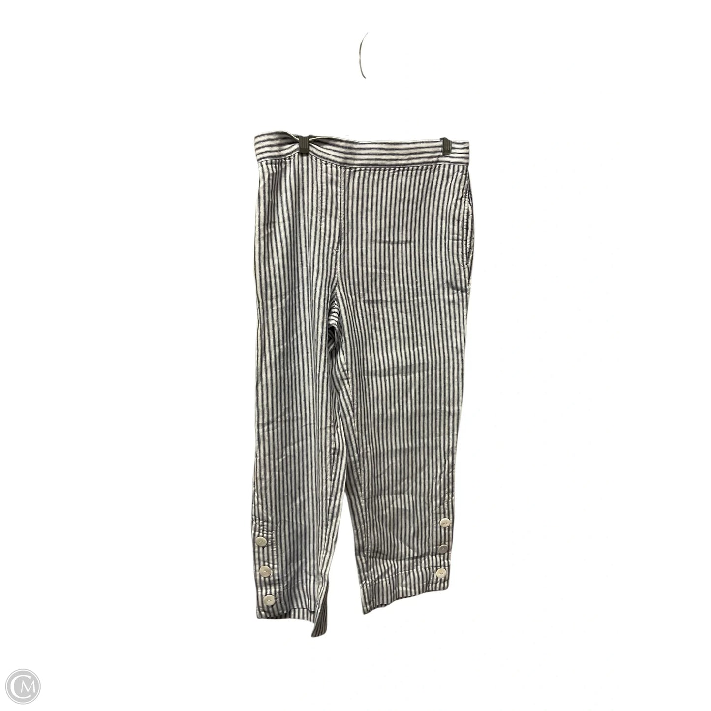 Pants Linen By Chicos In Striped Pattern, Size: 4