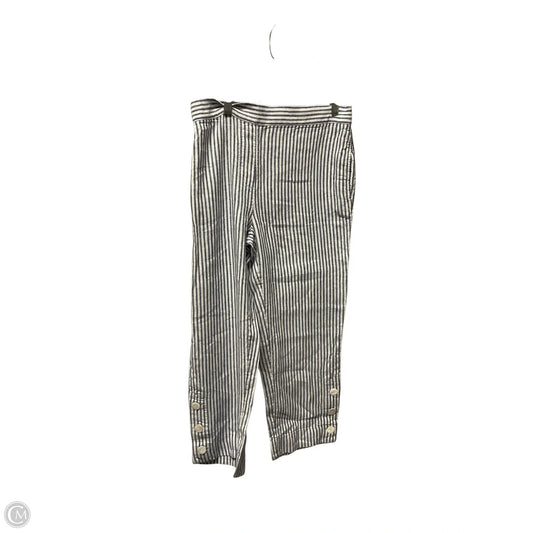 Pants Linen By Chicos In Striped Pattern, Size: 4