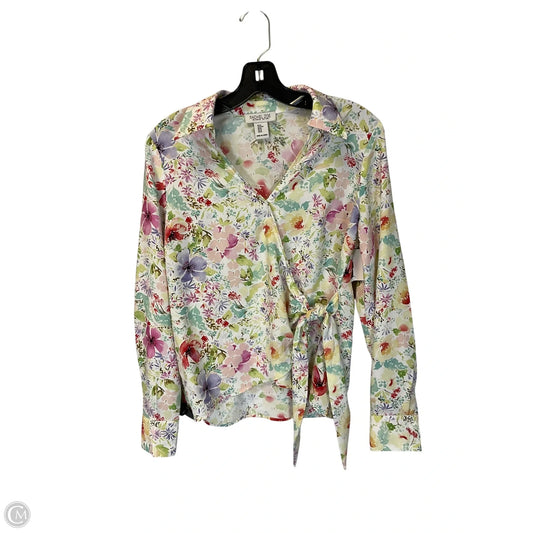 Top Long Sleeve By Rachel Zoe In Floral Print, Size: M