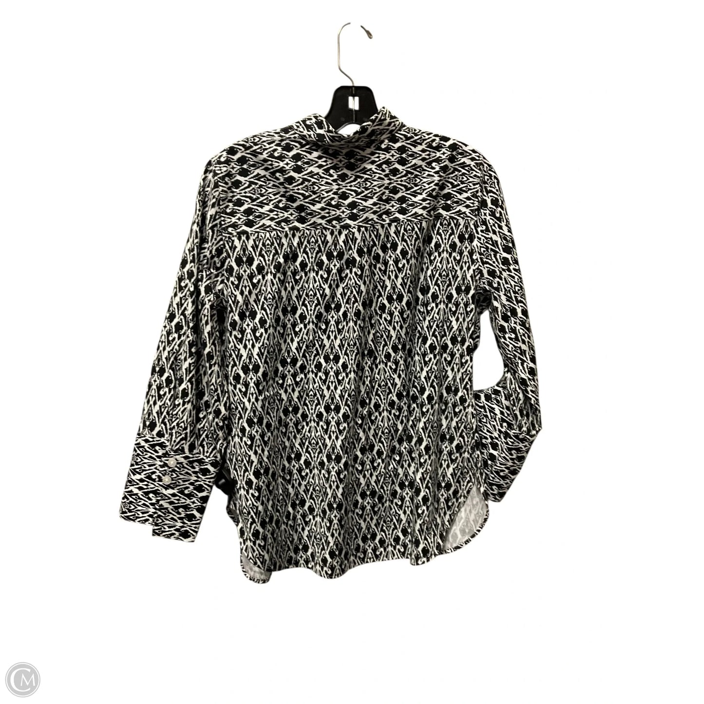 Top Long Sleeve By Chicos In Black, Size: S