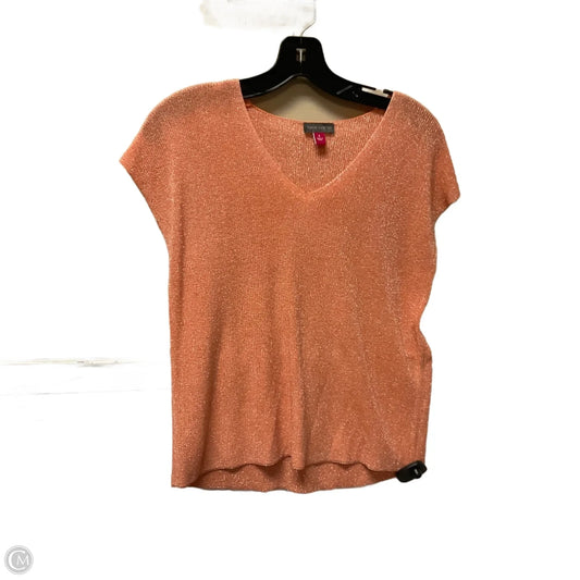 Top Short Sleeve Basic By Vince Camuto In Peach, Size: S