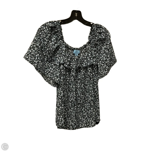 Top Short Sleeve By Cece In Floral Print, Size: Xs