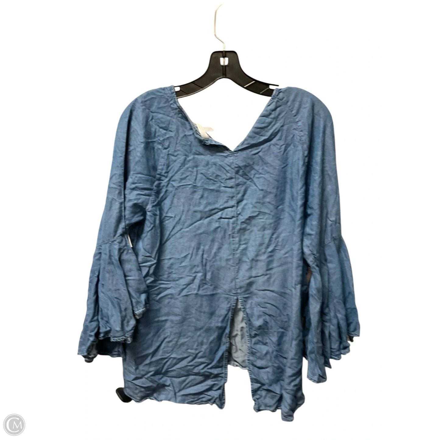 Top Long Sleeve Basic By Lc Lauren Conrad In Blue, Size: L
