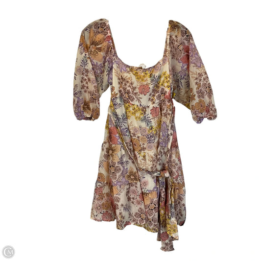 Dress Casual Short By Olivaceous In Floral Print, Size: M