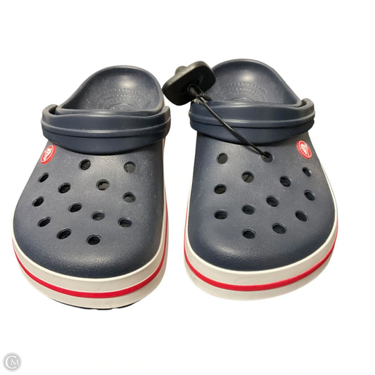 Sandals Flats By Crocs In Blue, Size: 9
