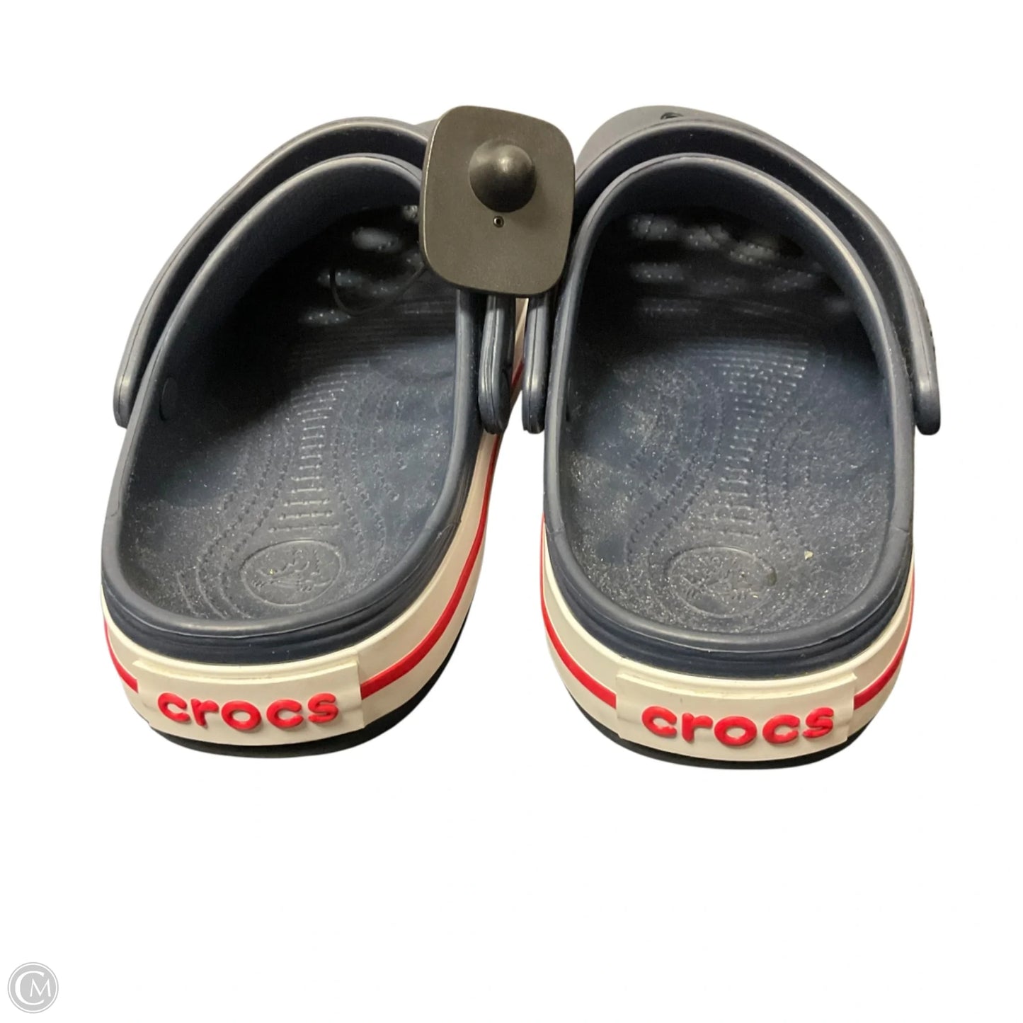 Sandals Flats By Crocs In Blue, Size: 9
