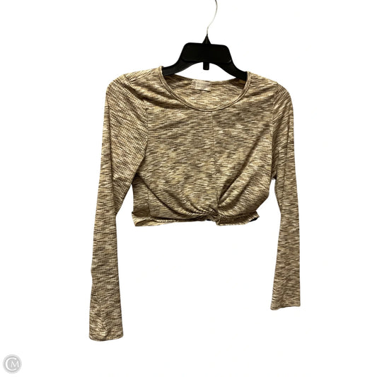 Top Long Sleeve By Altard State In Tan, Size: L