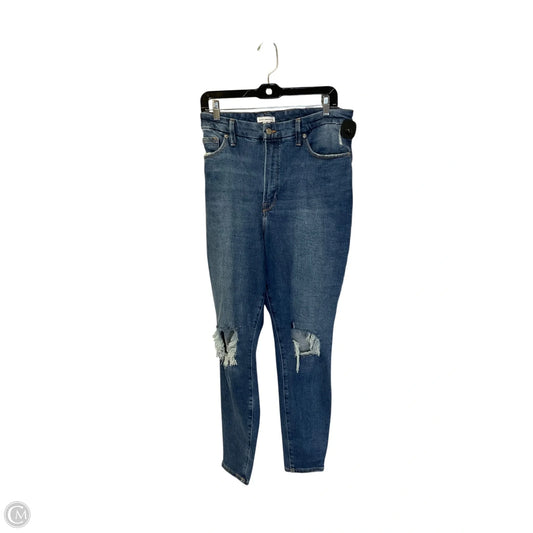 Jeans Skinny By Good American In Blue Denim, Size: 14