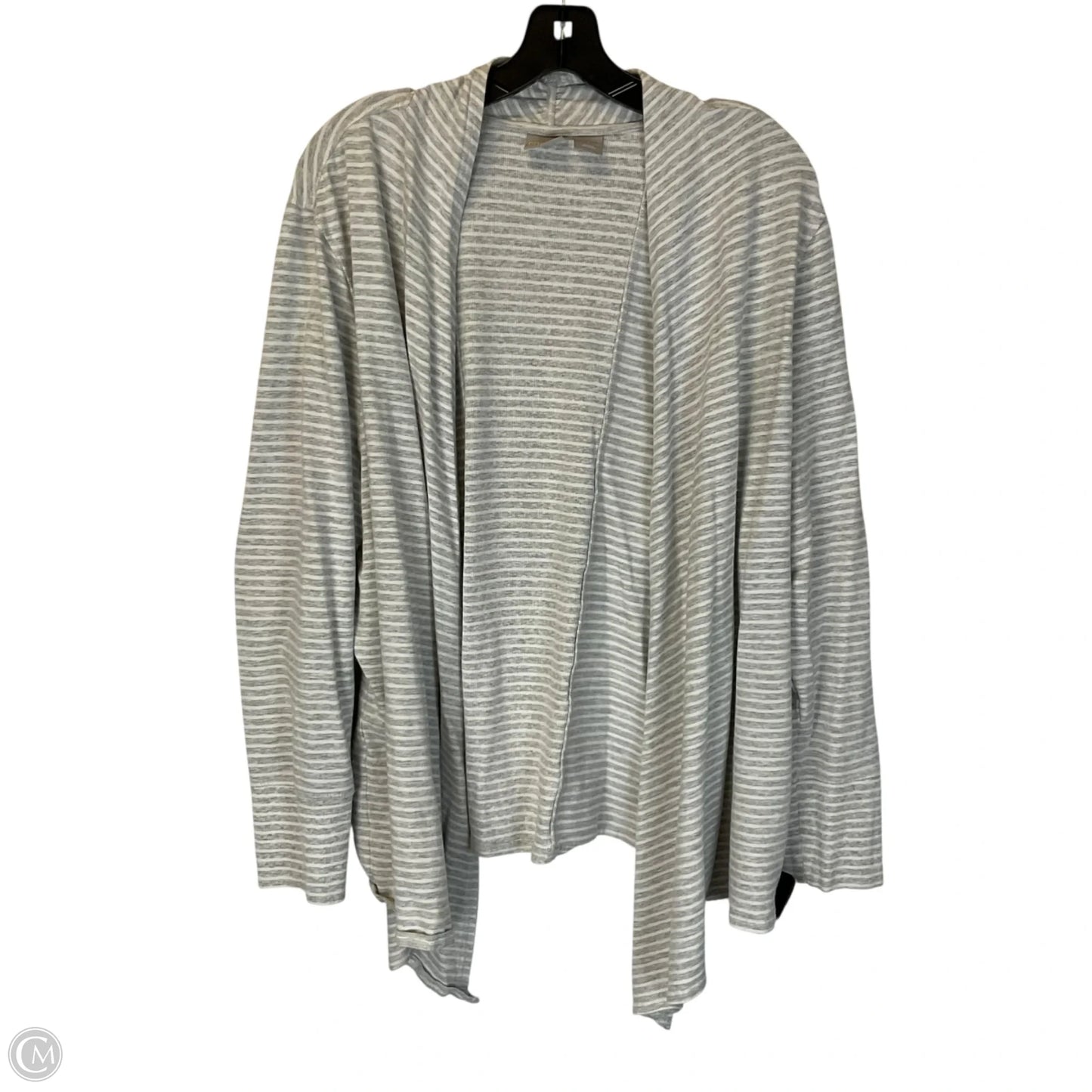 Cardigan By Chicos In Striped Pattern, Size: 20
