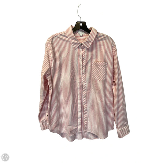 Top Long Sleeve Basic By Crown And Ivy In Pink, Size: L