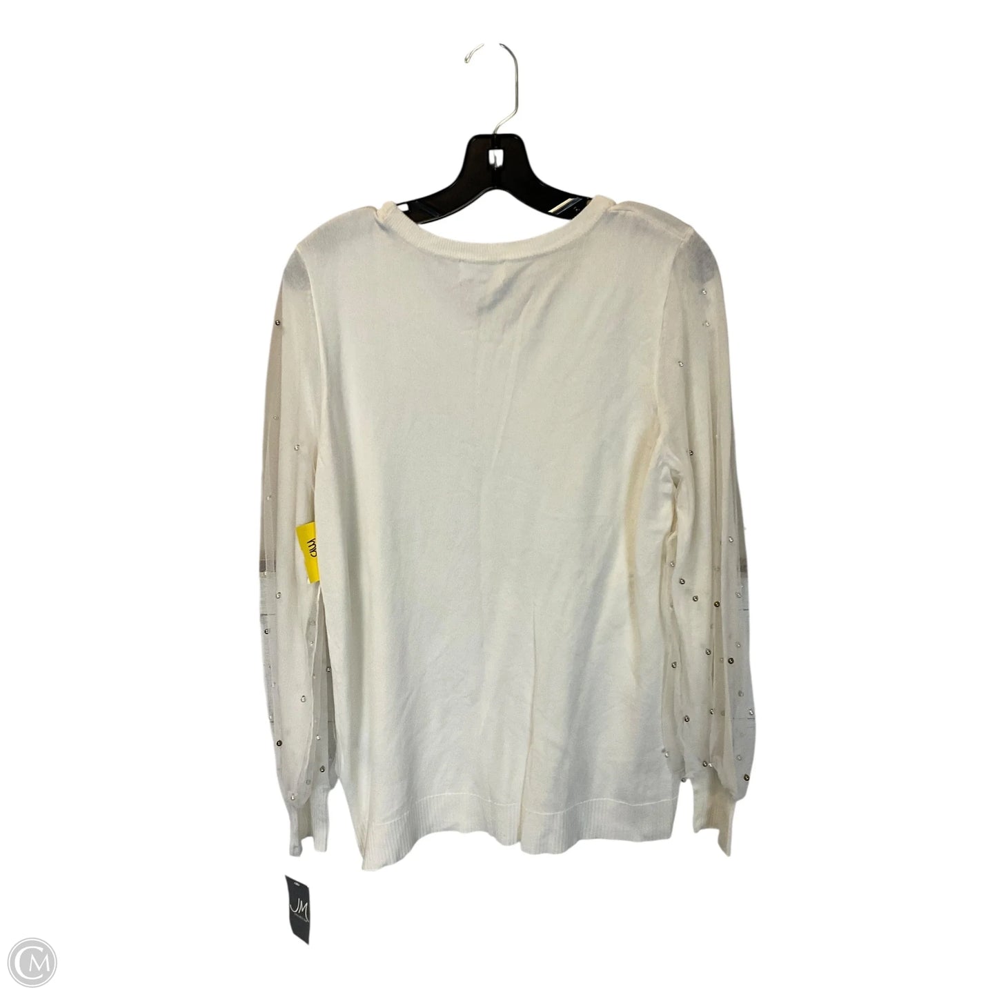 Top Long Sleeve By Jm Collections In Cream, Size: L