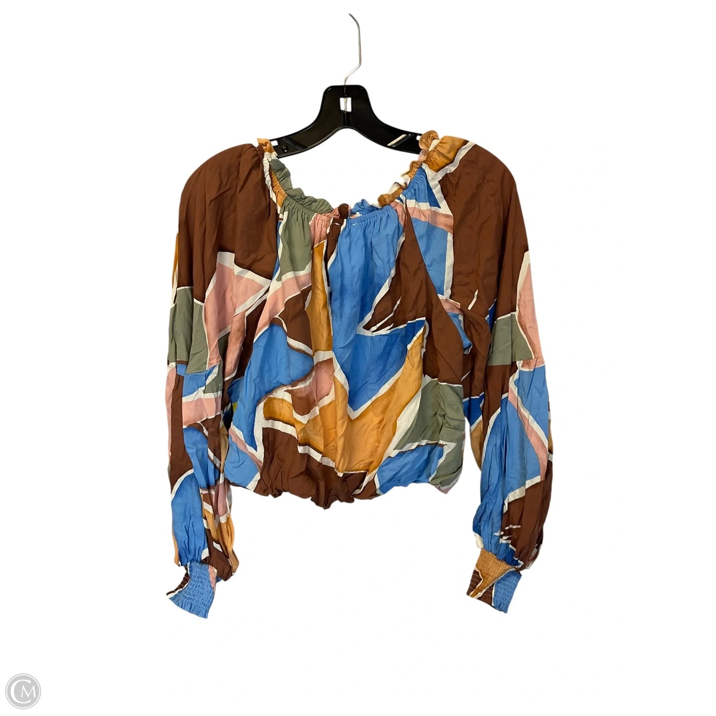 Top Long Sleeve By Blu Pepper In Multi-colored, Size: S
