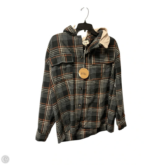 Jacket Shirt By Bibi In Plaid Pattern, Size: Xl