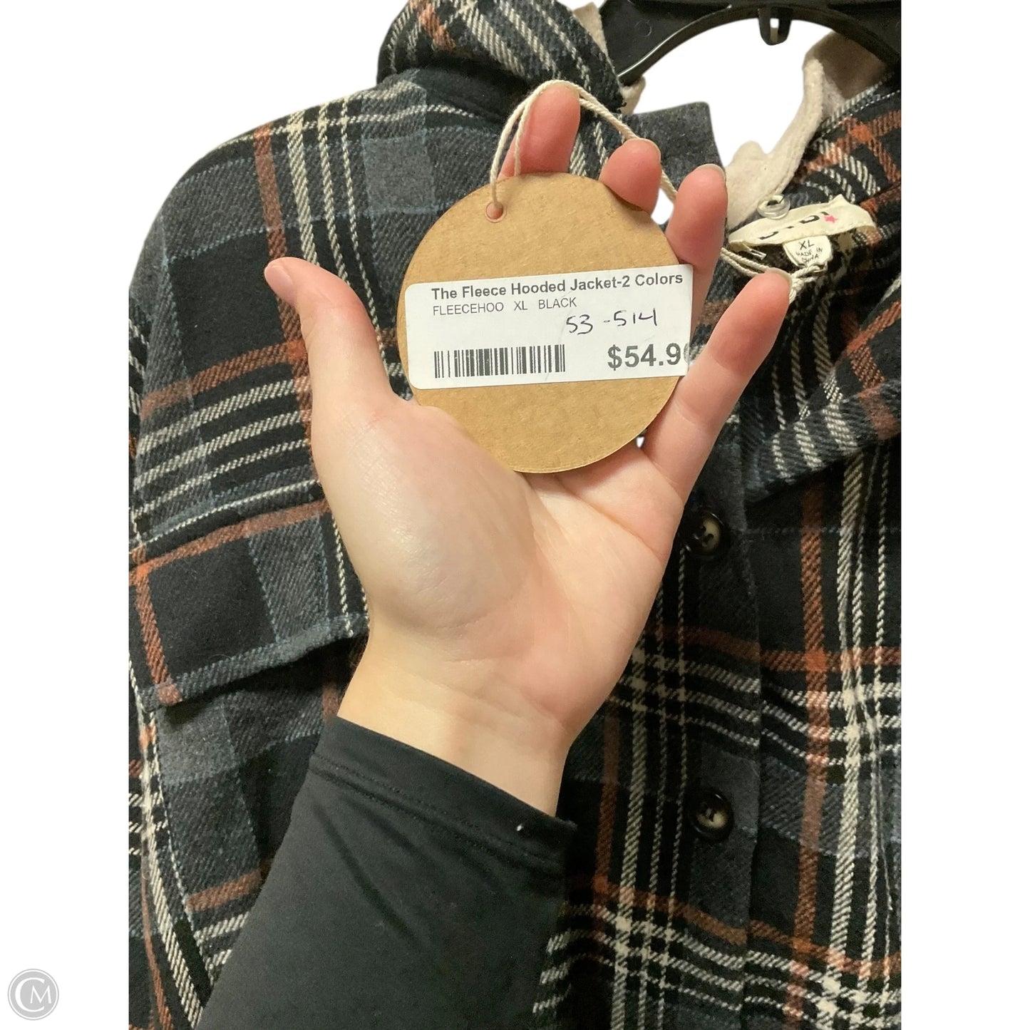 Jacket Shirt By Bibi In Plaid Pattern, Size: Xl