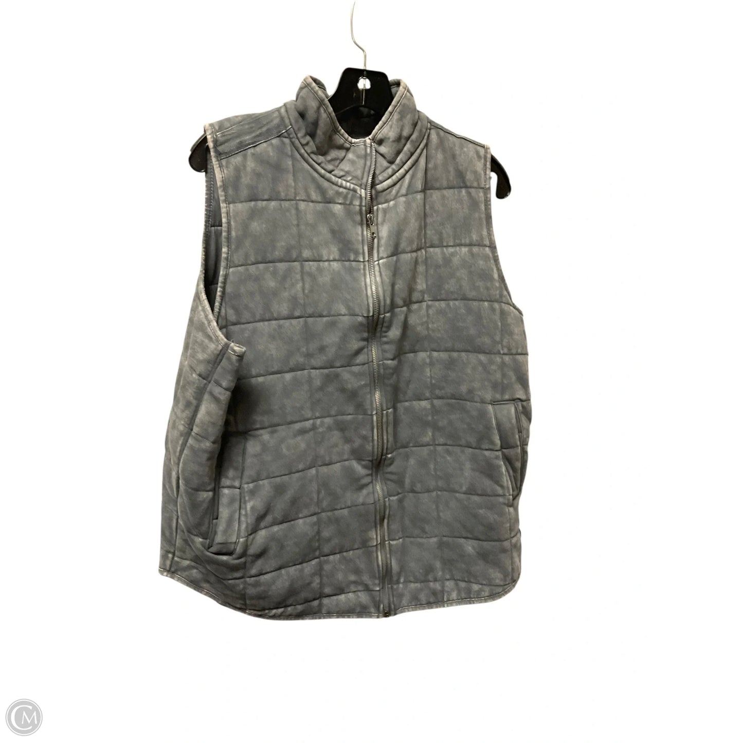 Vest Puffer & Quilted By West Bound In Grey, Size: 1x