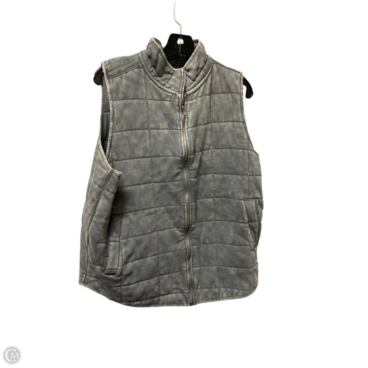 Vest Puffer & Quilted By West Bound In Grey, Size: 1x