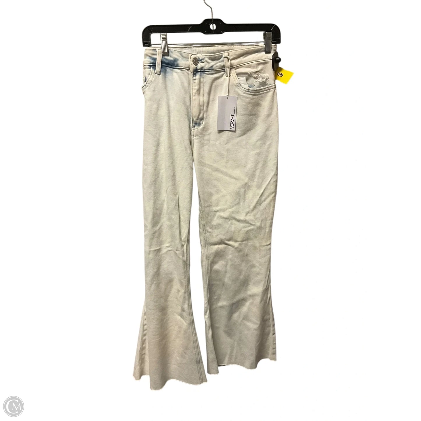Jeans Flared By Vervet In White Denim, Size: 12