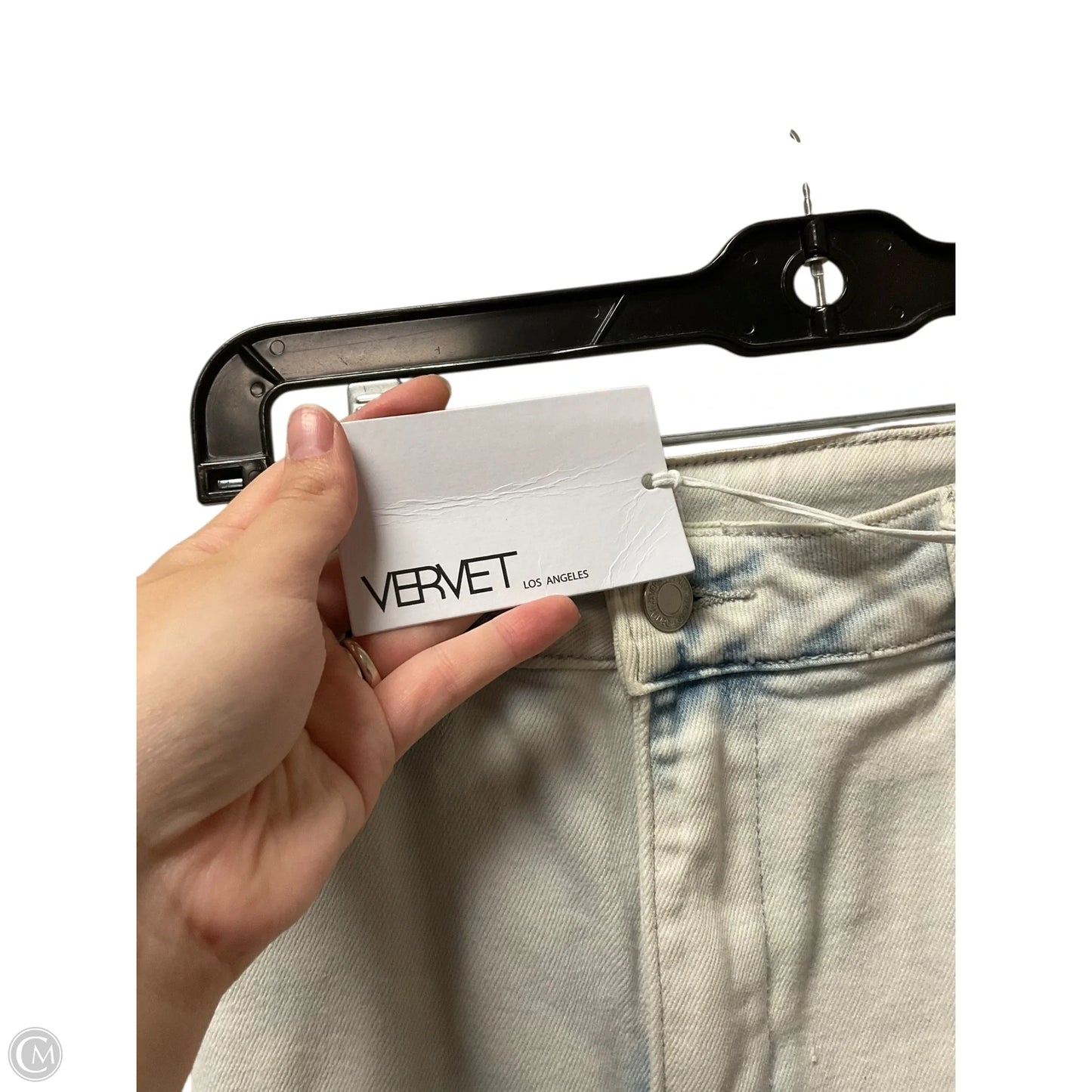 Jeans Flared By Vervet In White Denim, Size: 12