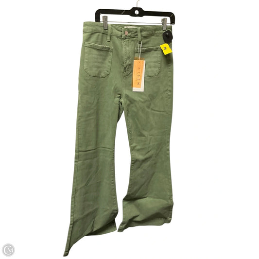 Jeans Flared By Risen In Green Denim, Size: 10