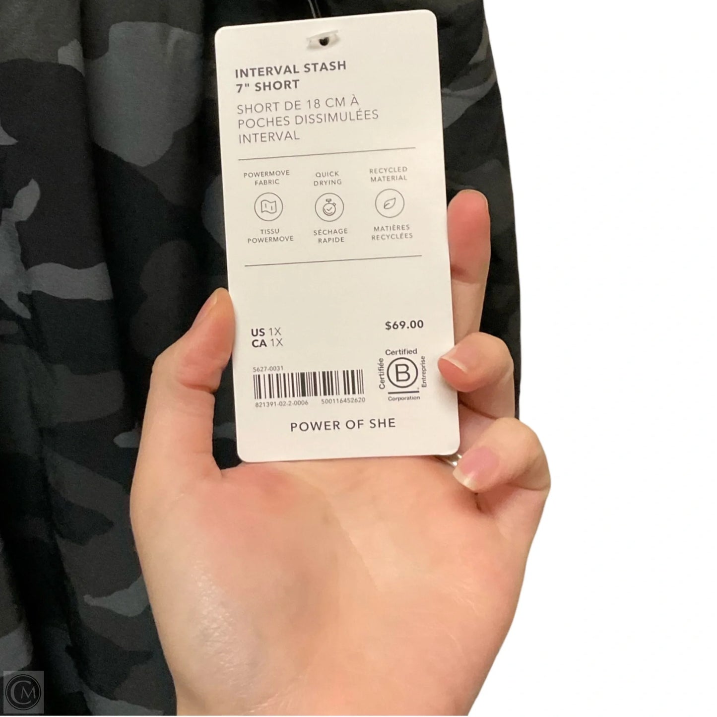 Athletic Shorts By Athleta In Camouflage Print, Size: 1x