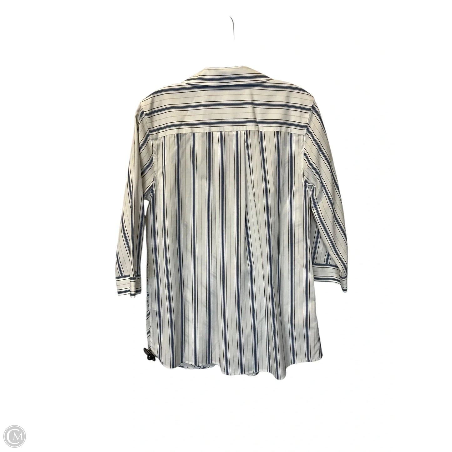 Top Long Sleeve Basic By Chicos In Striped Pattern, Size: M