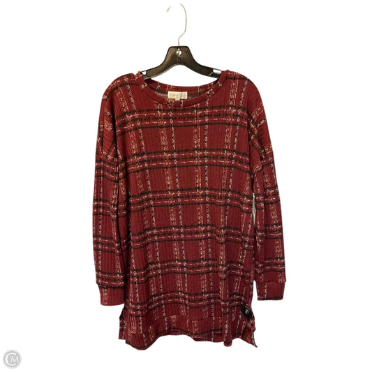 Dress Casual Short By Perfect Peach In Red, Size: L